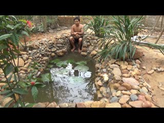 how to build (part 01) an artificial pond ruhe jianzao shuiku filled with life (living creatures) chunman shengji on your own