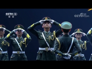 male dance "kanqi kanqi - 02" (all look in one line). military performing troupe of song and dance.